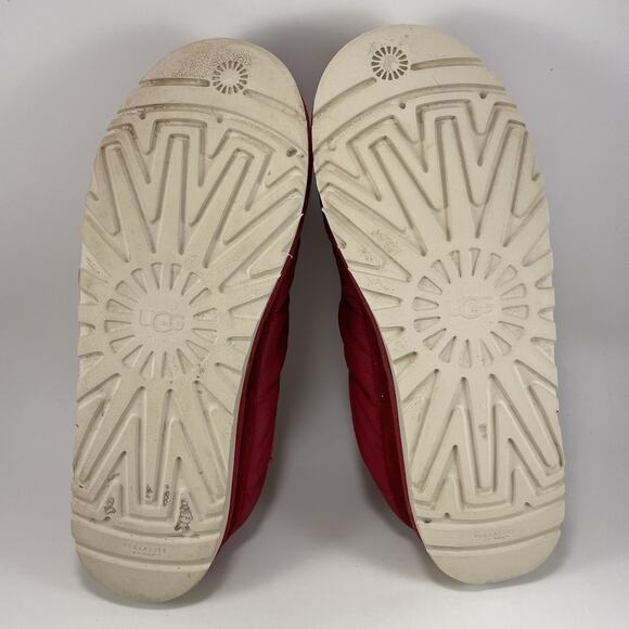 UGG Tasman LTA Puffer Sheepskin Slippers Thinsulate 1127735 Red Mens Size 11 - Picture 7 of 9